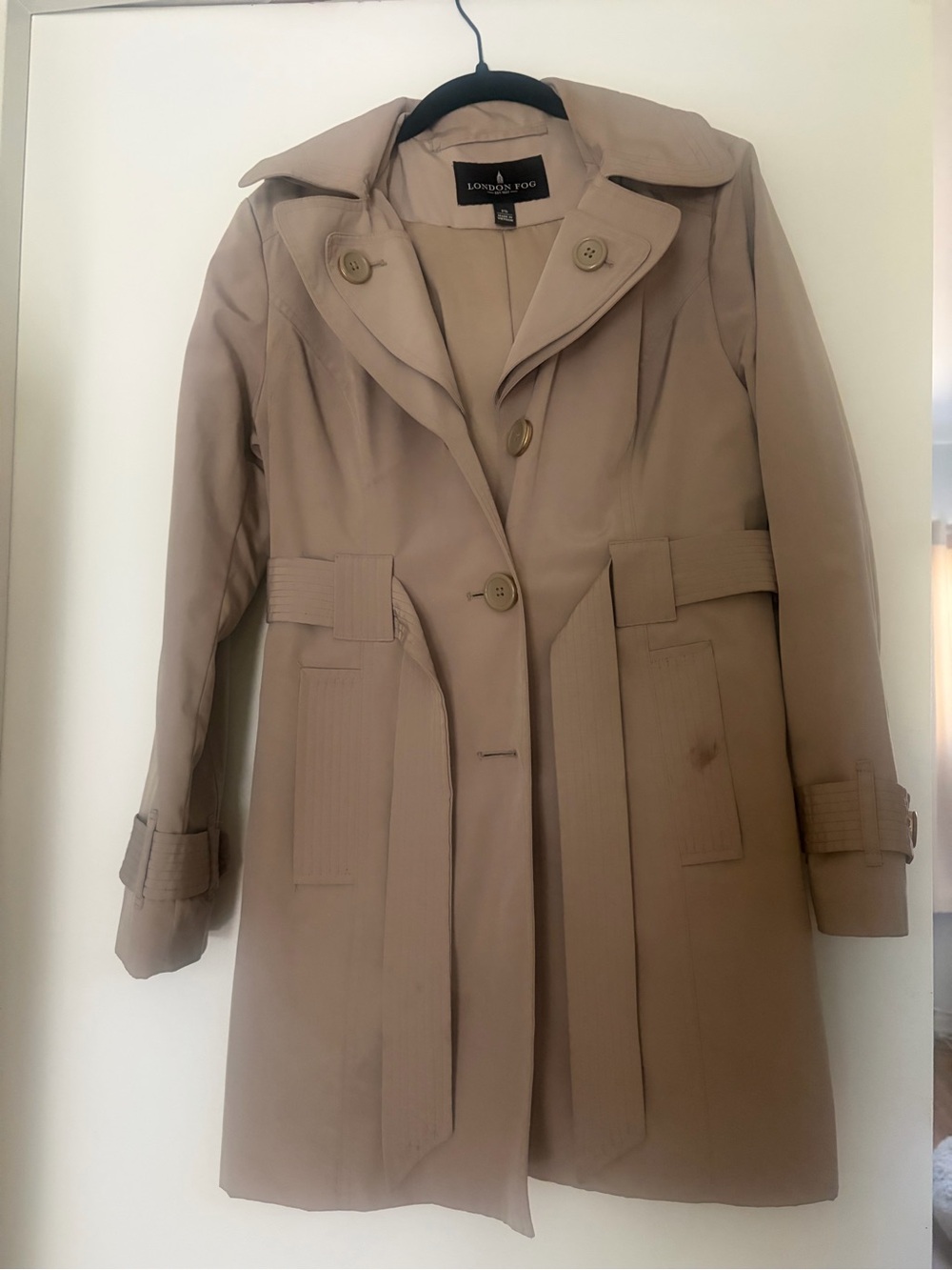 London Fog Women's Beige Trench/Rain Coat